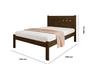 Imagem de Cama casal 138 framar paola malbec 100% mdf estrado madeira