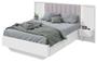 Imagem de Cama Casal 140cm com USB, USB-C e 2 Mesa de Cabeceiras Solaris - Lopas