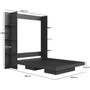 Imagem de Cama Casal Articulável Vertical com Estante 140 Vancouver