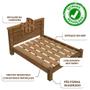 Imagem de Cama Casal Com Colchão 100% MDF Castanho Endesa Shop JM