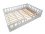 Cama Casal Design Montessoriana Helo com Nicho e Colchão Branca - Divaloto Móveis - CLASSE A Imagem de Cama Casal Design Montessoriana Helo com Nicho e Colchão Branca - Divaloto Móveis
