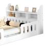 Cama Casal Design Montessoriana Helo com Nicho e Colchão Branca - Divaloto Móveis - CLASSE A Imagem de Cama Casal Design Montessoriana Helo com Nicho e Colchão Branca - Divaloto Móveis