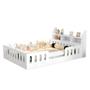 Cama Casal Design Montessoriana Helo com Nicho e Colchão Branca - Divaloto Móveis - CLASSE A Imagem de Cama Casal Design Montessoriana Helo com Nicho e Colchão Branca - Divaloto Móveis