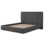 Imagem de Cama Casal Flutuante Com Cabeceira 140cm Lyra S05 Linho Preto - Mpozenato