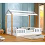 Imagem de Cama Casal Infantil Casinha Montessoriana Ágatha - Branco/mel