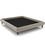 Imagem de Cama Casal King Base Box Pés de Madeira 210cm Otto P05 Veludo Bege - Lyam Decor