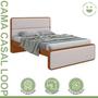 Imagem de Cama Casal Loop em Mdp/mdf Tecido Corano