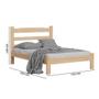 Imagem de Cama Casal Madeira Esmeralda Crua Nemargi Com Colchão Gazin Casal D33 138 x 188