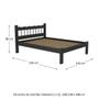 Imagem de Cama Casal Madeira Maciça para Colchão 128/138X188cm Capri Multimóveis CR4140 Preta