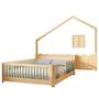 Imagem de Cama Casal Montessoriana Wave com Palito e Moldura com Led Dream Decor Casatema