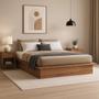 Imagem de Cama Casal ou Queen Minimalista 160x200cm Industrial 8285