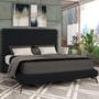 Imagem de Cama Casal Queen Base Box Pés de Ferro Estilo Industrial 176cm Otto P05 Veludo Preto- Lyam Decor