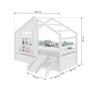 Imagem de Cama Casinha com Janela com 02 Gavetas e Escada/Escorregador Madeira Maciça Branco Housin