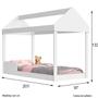 Imagem de Cama Castelo Infantil Solteiro 100% MDF Quarto Princesa Robusta Resistente Durabilidade