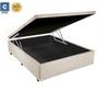 Imagem de Cama com Baú Pistão á gás Casal Bege Ecoblex   138x188x41