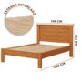 Imagem de Cama Com Cabeceira 100% MDF Casal Com Colchão Nature Roma Fênix