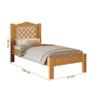 Imagem de Cama Com Colchão Cabeceira Solteiro 100% MDF Cinamomo Off White Flex Sutton Shop Jm