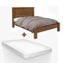 Imagem de Cama Com Colchão Casal Anti Ruído 100% MDF Castanho Endesa Shop JM
