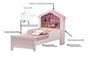 Imagem de Cama Com Colchão Menina Solteiro 100% MDF