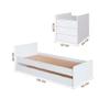 Imagem de Cama Com Cômoda E Cama Auxiliar Com 3 Colchões Branco Aubree Shop Jm