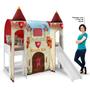 Imagem de Cama com Escorregador Joy com Dossel Barraca Forte e 2 Torres Pura Magia Branco/Vermelho