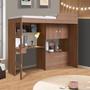 Imagem de Cama Com Estação De Trabalho 3 em 1  Com Colchão Montana Imbuia Shop Jm