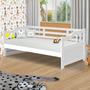 Imagem de Cama De Babá Madeira Maciça Com Colchão Solteiro Branco Amsterdã Shop JM