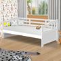 Imagem de Cama De Babá Madeira Maciça Solteiro Branco Amsterdã Shop JM Com Colchão Gazin