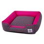 Imagem de Cama de Cachorro com Zíper Pandora Caminha Pet 63x63 Marrom Poá Pink