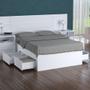 Imagem de Cama de Casal 147cm 4 Gavetas Dreams F04 Branco - Mpozenato