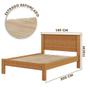 Imagem de Cama De Casal 149x200 Com Cabeceira 100% MDF Com Colchão Nature Dubai Fênix