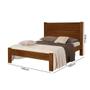 Imagem de Cama de Casal Box Castanho Lara
