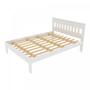 Imagem de Cama de Casal com Cabeceira Ripada - Branco