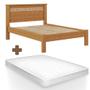 Imagem de Cama De Casal Com Estrado Reforçado Com Colchão Nature Off White Pavi Shop Jm