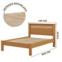 Imagem de Cama De Casal Com Estrado Reforçado Nature Off White Pavi Shop Jm