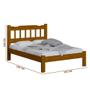 Imagem de Cama De Casal De Madeira Maciça Imbuia Pérola Nemargi Com Colchão Gazin Casal D33 138 x 188