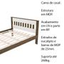 Imagem de Cama de casal MDP CM8007 Nogal/Branco G69 - Gran Belo