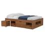 Imagem de Cama de Casal Multifuncional Charme com Mesa de Cabeceira - Amêndoa