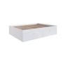 Imagem de Cama de Casal Queen Box Tokio 160 cm Organizadora Com 4 Portas Sem Colchão Quarto Branco