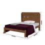 Imagem de Cama de Casal Reforçada MDF Livia Mocaccino Carmolar Com Colchão Gazin Casal D33 138 x 188