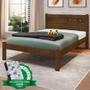 Imagem de Cama De Casal Simples Paola II Malbec Framar Com Colchão Gazin Casal D33 138 x 188