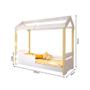 Cama de Criança Infantil Montessoriana Solteiro Led Grade Branca Jhulia - Branco e Natural Acompanha - BABY MOBILIA Imagem de Cama de Criança Infantil Montessoriana Solteiro Led Grade Branca Jhulia - Branco e Natural Acompanha