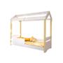 Cama de Criança Infantil Montessoriana Solteiro Led Grade Branca Jhulia - Branco e Natural Acompanha - BABY MOBILIA Imagem de Cama de Criança Infantil Montessoriana Solteiro Led Grade Branca Jhulia - Branco e Natural Acompanha