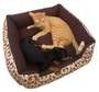 Imagem de cama de gato ou cachorro até 12kg  cama pet médio + mantinha pet  cama 60x60cm ( rosa )