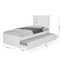 Imagem de Cama de Solteiro Bibox Barcelona Branco - Tebarrot