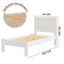 Imagem de Cama De Solteiro Com Cabeceira 100% MDF Com Colchão Branco Fege Shop Jm