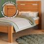 Imagem de Cama De Solteiro Com Cabeceira 100% MDF Nature Off White Fege Shop Jm