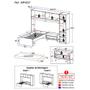 Imagem de Cama de Solteiro com Colchão/Guarda Roupa/Mesa de Cabeceira Retrô Dublin Multimóveis MP4037 Bca/Pta