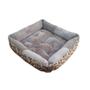 Imagem de Cama Dog Caminha Pet Cama Lavável 70x70 Cama P/ Cães E Gato Avelã