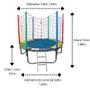 Imagem de Cama Elástica Pula Pula Trampolim 1,83m Nacional + Piscina de Bolinhas Quadrada 1,00m + Escorregador Grande Resistente